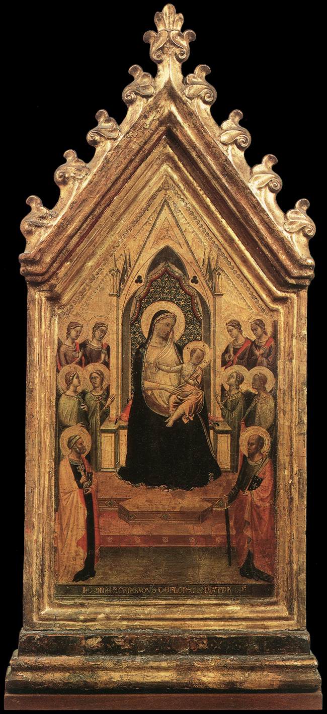 Madonna and Child Enthroned with Angels and Saints dfg